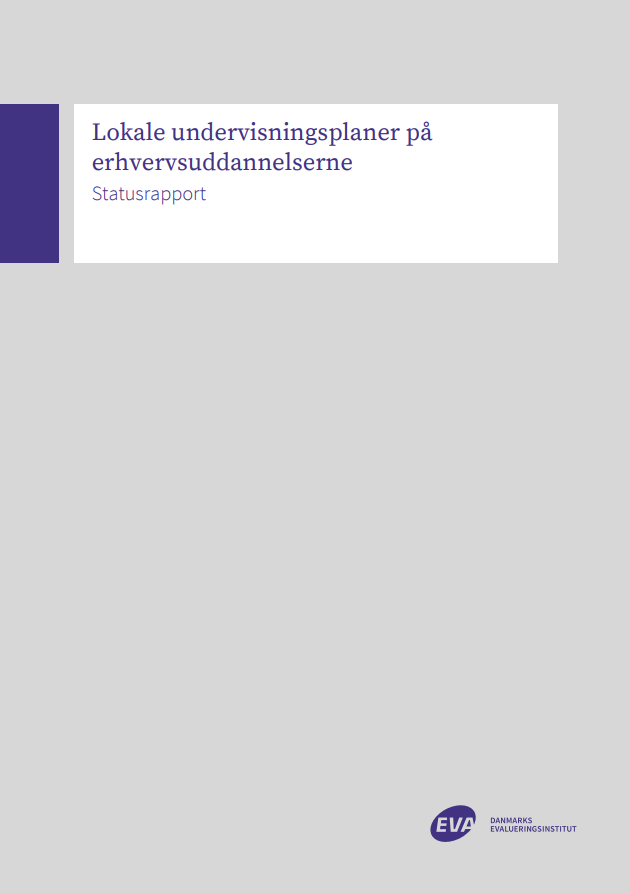 Rapportens forside med EVA's logo og rapportens titel