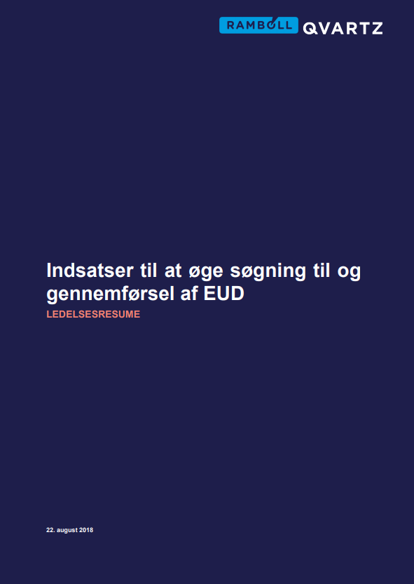 Rapportens forside med titel