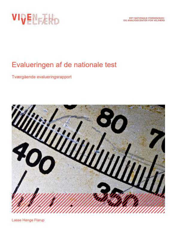 Forside til publikationen "Evalueringen af de nationale test"