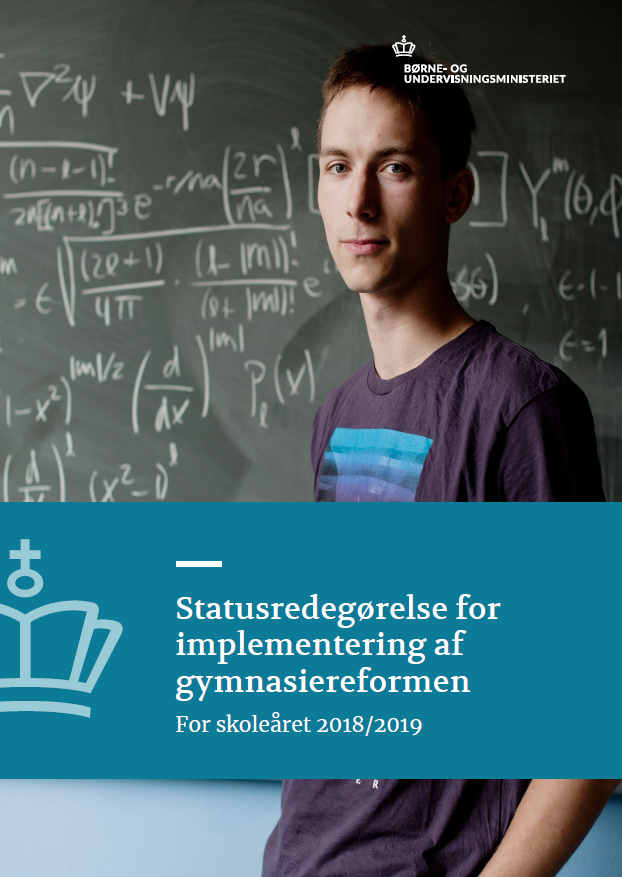Forside af rapporten: Statusredegørelse for implementering af gymnasiereformen